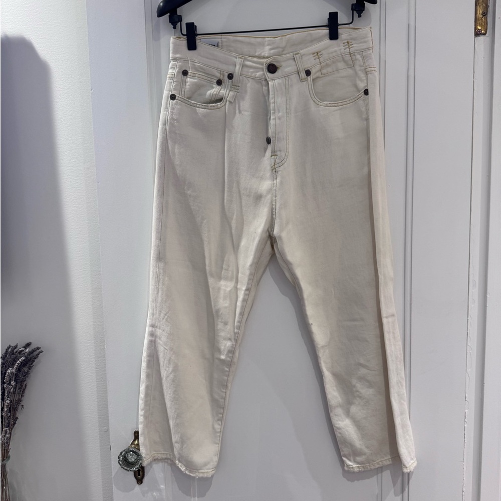 R13 cream drop Jeans